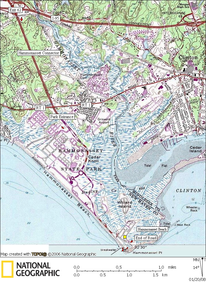 Connecticut, Map, Lakes, Ponds, Canoe, Canoeing, Kayak, Kayaking, Paddling, Lake, Pond, Flat water, Hammonasset Beach