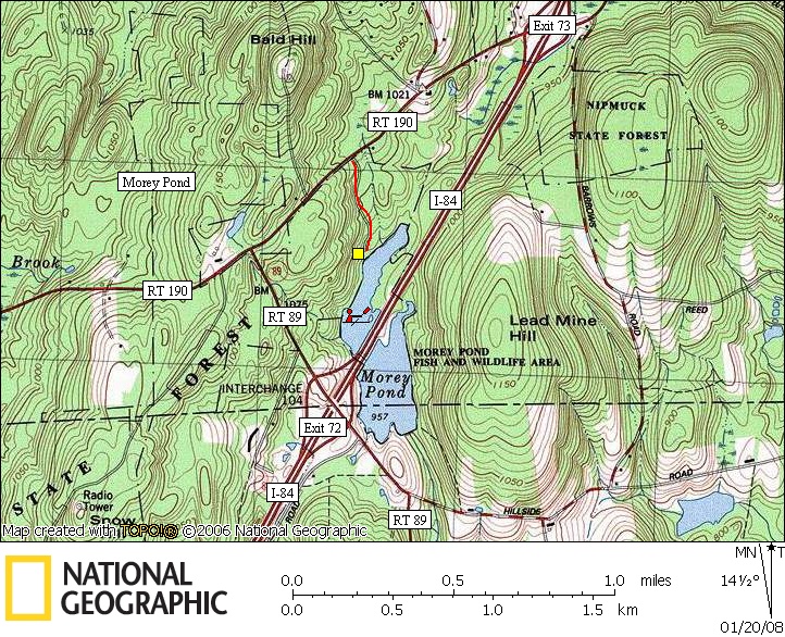 Connecticut, Map, Lakes, Ponds, Canoe, Canoeing, Kayak, Kayaking, Paddling, Lake, Pond, Flat water, Morey